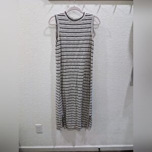 Universal Thread Black and White Striped Midi Dress